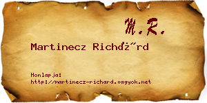 Martinecz Richárd névjegykártya