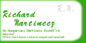 richard martinecz business card